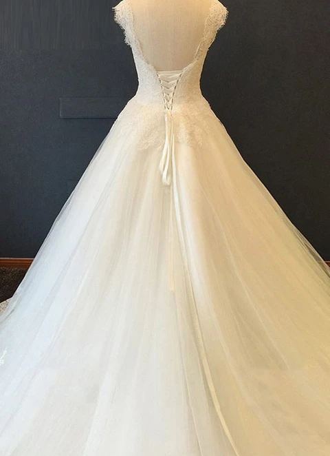 Tulle Wedding Dress Ball-gown/princess Sweetheart Court Train With Pleated