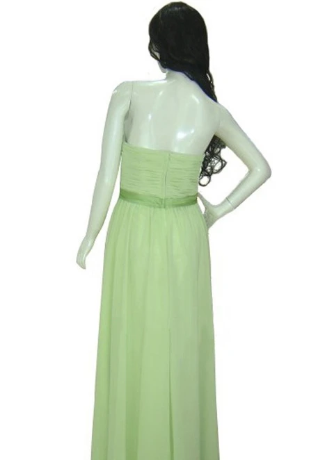 A-line/princess Sweetheart Sleeveless Long/floor-length Chiffon Dresses With Pleated