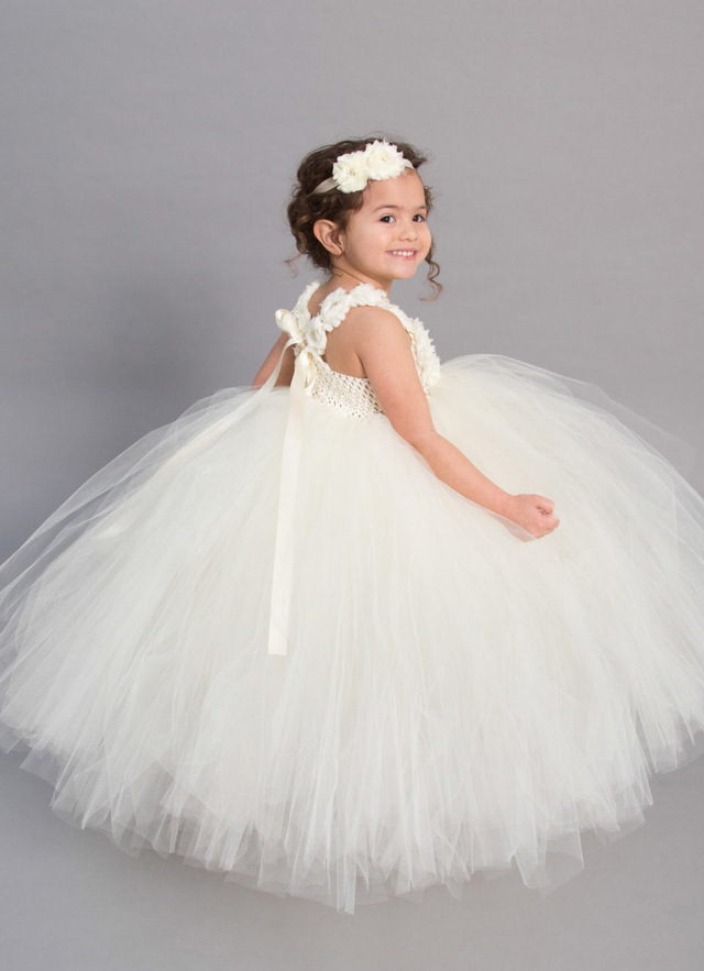 Ball-gown/princess Floor-length Square Sleevesless Flower Girl Dresses With Appliqued