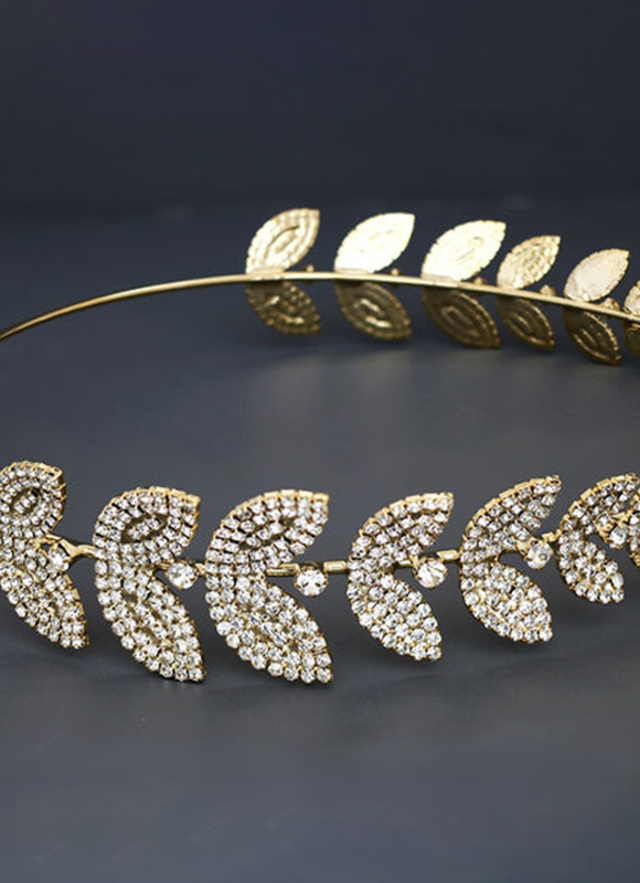 Leaf Rhinestone Headband